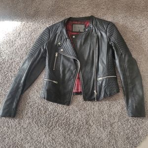 Faux leather black biker jacket sz. M Cavalini
